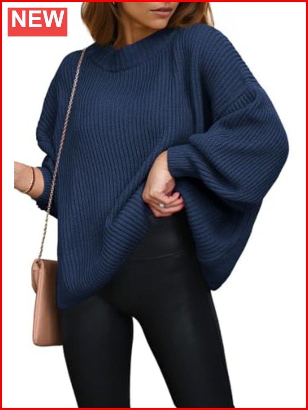 Oversized Chunky Knit Pullover Sweater Crewneck Long Sleeve Plus Size